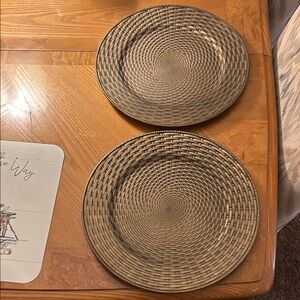 Woven Round basket weave chargers